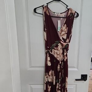 Floral Burgundy Maxi Dress